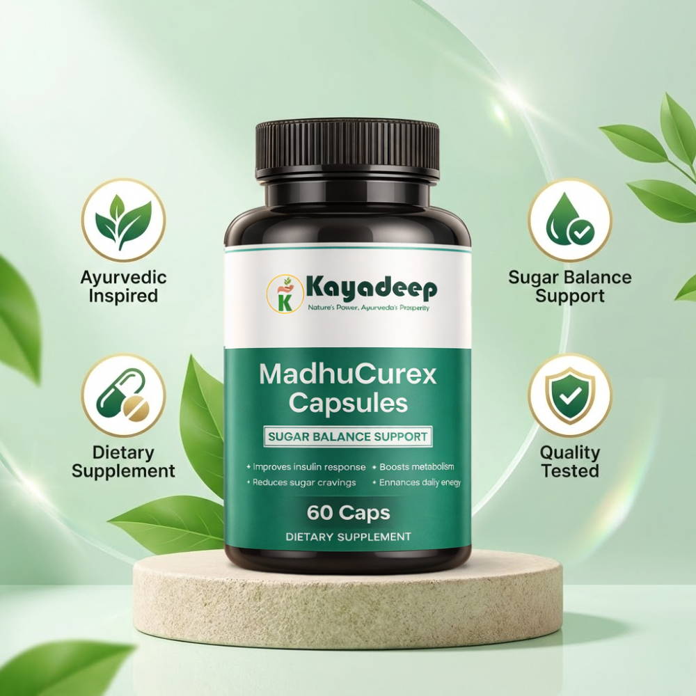 MadhuCurex Capsule - 100% Natural Supplement for Managing Blood Sugar.